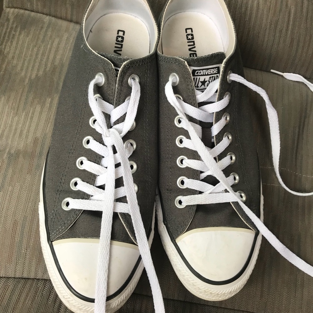 Grey Low Top Converse Size 10